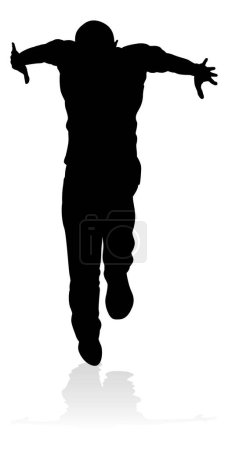 Photo for A male street dance hip hop dancer in silhouette - Royalty Free Image