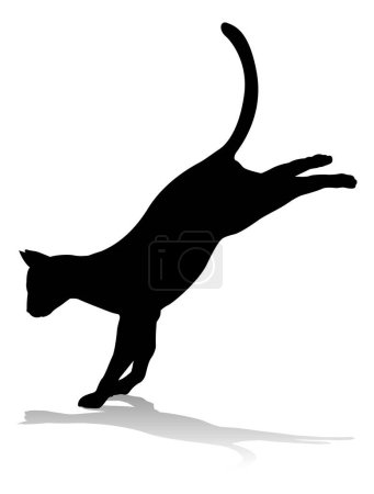 Illustration for An animal silhouette of a pet cat - Royalty Free Image