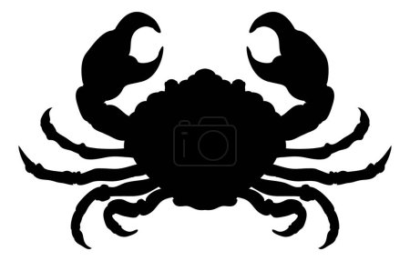 Illustration for An animal silhouette of a crab - Royalty Free Image