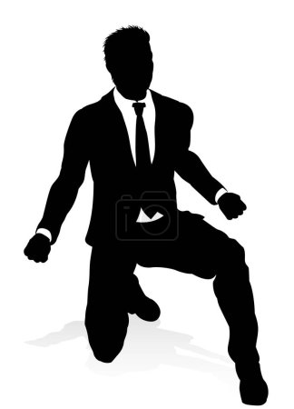 Illustration for Very high quality business person or office worker silhouette - Royalty Free Image