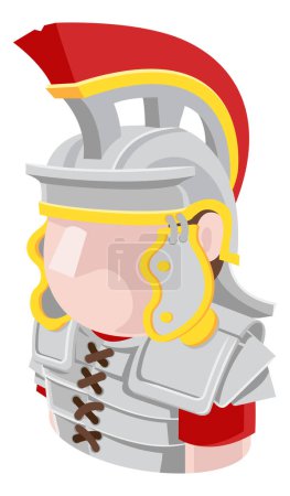Illustration for A Roman Soldier avatar cartoon person icon emoji - Royalty Free Image