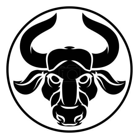 Illustration for Taurus bull horoscope astrology zodiac sign symbol - Royalty Free Image