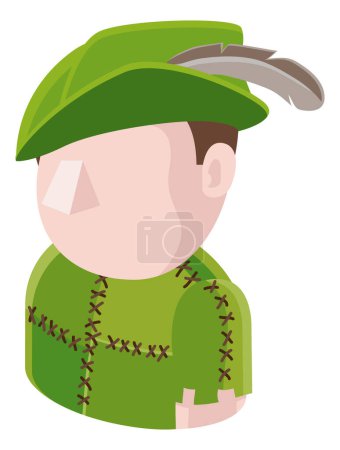 Illustration for An outlaw avatar cartoon person icon emoji - Royalty Free Image