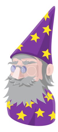 Téléchargez les illustrations : Un magicien avatar dessin animé personne icône emoji - en licence libre de droit