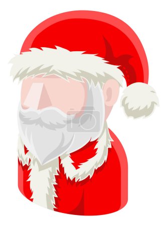 Téléchargez les illustrations : Un personnage de dessin animé avatar du Père Noël emoji - en licence libre de droit