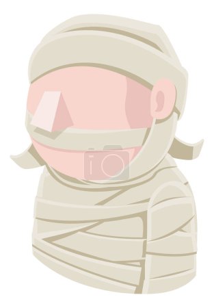 Illustration for A Mummy man avatar cartoon person icon emoji - Royalty Free Image