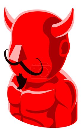 Illustration for A Devil man avatar cartoon person icon emoji - Royalty Free Image