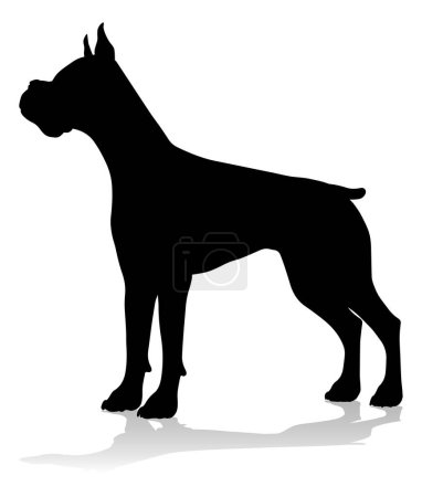 Illustration for A detailed animal silhouette of a pet dog - Royalty Free Image