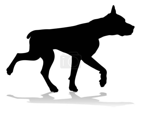 Ilustración de A detailed animal silhouette of a pet dog - Imagen libre de derechos