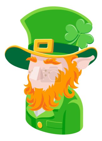 Illustration for A Leprechaun man avatar cartoon person icon emoji - Royalty Free Image