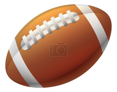 Illustration for An American football ball icon illustration - Royalty Free Image