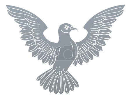 A white dove, a symbol of peace, faith or hope