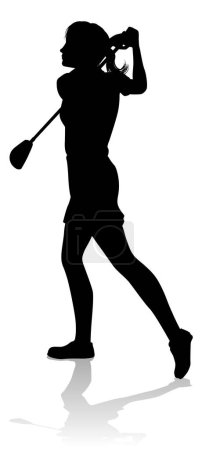 Foto de Una mujer golfista deportista jugando golf - Imagen libre de derechos