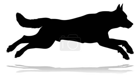 Téléchargez les photos : A detailed animal silhouette of a pet dog - en image libre de droit