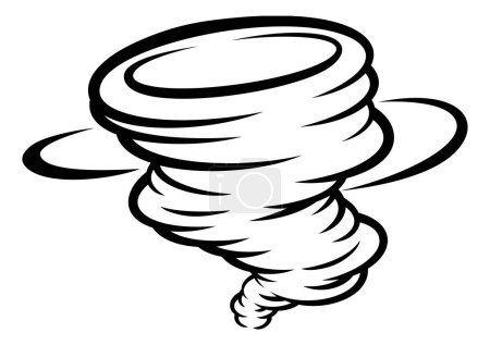 Téléchargez les illustrations : Un cyclone tornade tornade ou icône ouragan concept - en licence libre de droit