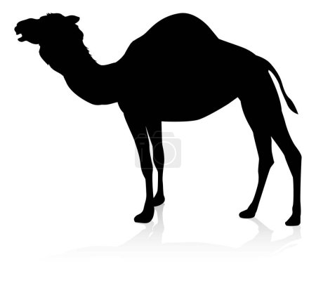 Illustration for An animal silhouette of a camel - Royalty Free Image