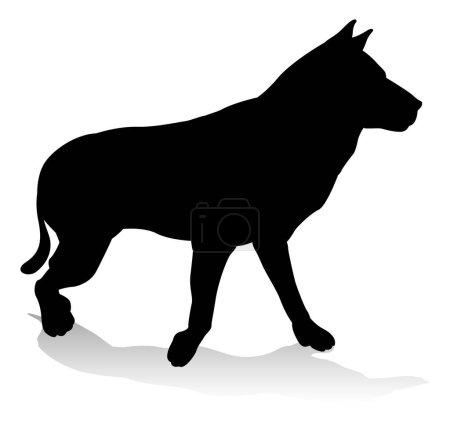 Ilustración de Una silueta animal de un perro mascota - Imagen libre de derechos