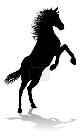 Illustration for A horse animal detailed silhouette graphic - Royalty Free Image
