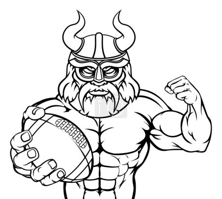 Un guerrier viking gladiateur Mascotte américaine de football sportif