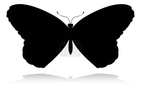 An animal silhouette of a butterfly