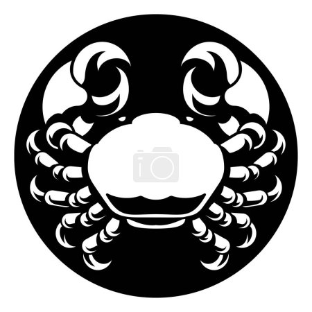 Illustration for An Cancer crab horoscope astrology zodiac sign symbol - Royalty Free Image