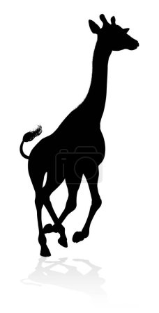 Illustration for A high quality giraffe animal silhouette - Royalty Free Image