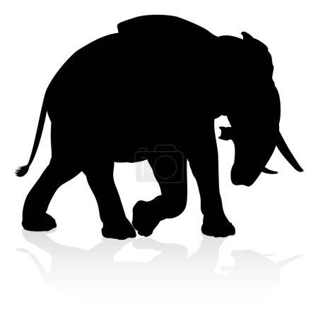 Photo for An elephant safari animal silhouette - Royalty Free Image