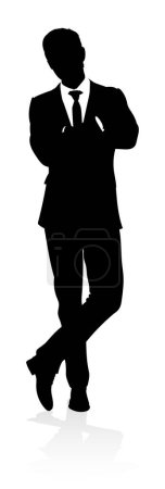 Illustration for Very high quality business person or office worker silhouette - Royalty Free Image