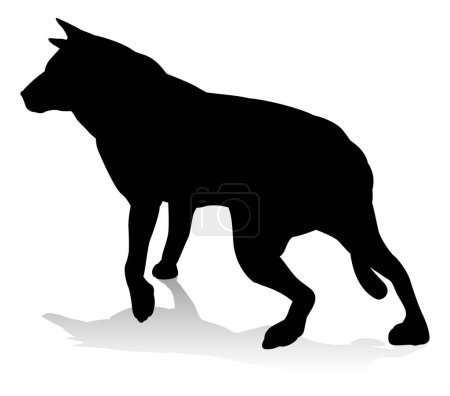 Illustration for An animal silhouette of a pet dog - Royalty Free Image