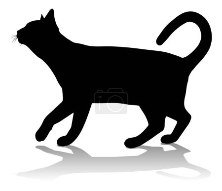 Photo for A silhouette cat pet animal detailed graphic - Royalty Free Image
