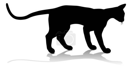 Une silhouette chat animal de compagnie graphique détaillée