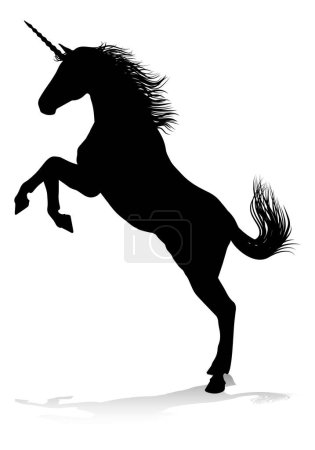 Photo for A unicorn silhouette mythical horned horse graphic - Royalty Free Image