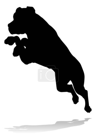 Téléchargez les illustrations : A detailed animal silhouette of a pet dog - en licence libre de droit