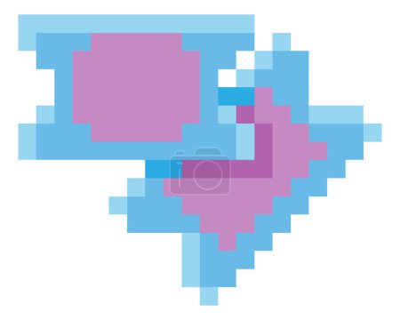 Tickets icon in a pixel 8 bit video game art style
