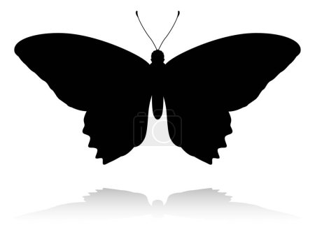 Téléchargez les illustrations : Une silhouette animale d'un papillon - en licence libre de droit