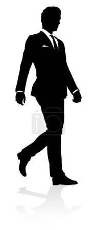 Ilustración de Silueta de persona de negocios u oficinista de muy alta calidad - Imagen libre de derechos