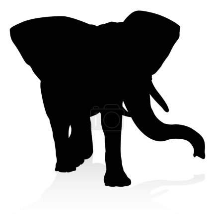 An elephant safari animal silhouette