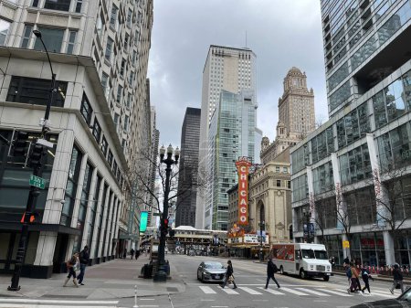 Foto de Ciudad de Chicago calles del centro de la ciudad - Imagen libre de derechos