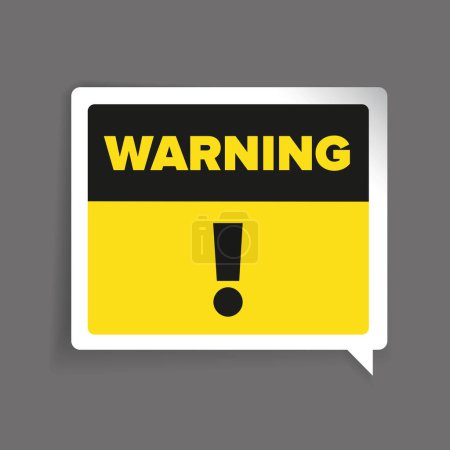 Illustration for Warning sign vector label - Royalty Free Image
