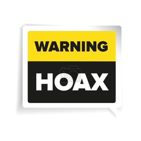 Illustration for Warning of Internet Hoax vector - Royalty Free Image