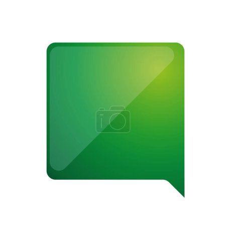 Illustration for Empty label speech bubble green - Royalty Free Image