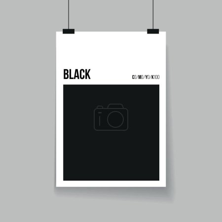 Foto de Plantilla de color negro CMYK cartel vector - Imagen libre de derechos