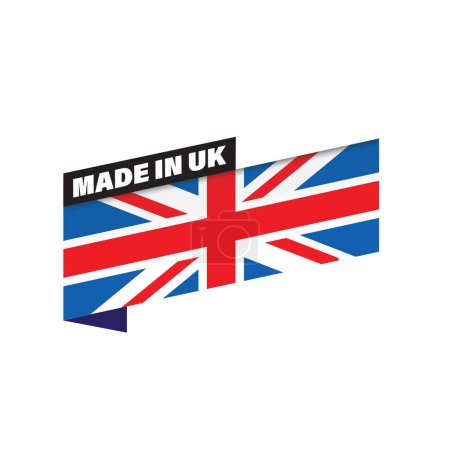 Foto de Hecho en Reino Unido Gran Bretaña bandera cinta vector - Imagen libre de derechos
