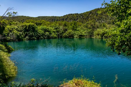 Photo for Beautiful landscape in the Krka National Park in Croatia. Natural Waterfalls. Natural wonders - Royalty Free Image