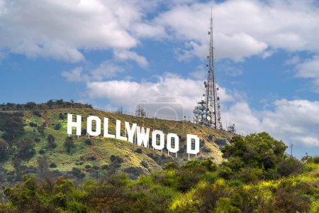 Photo for Famous landmark Hollywood Sign in Los Angeles, California. - Royalty Free Image