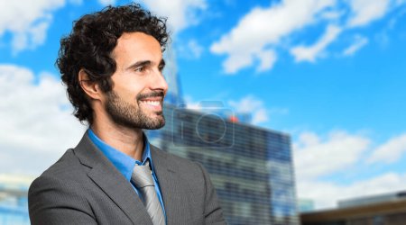 Photo for Smiling businessman portrait outdoor - Royalty Free Image