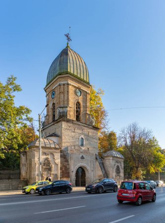 Photo for A picture of the bell tower of the Saint Spyridon Church. - Royalty Free Image