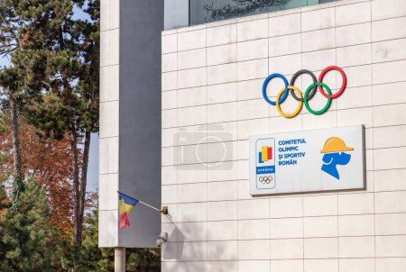 Photo for A picture of the facade of the Romanian Olympic and Sports Committee. - Royalty Free Image