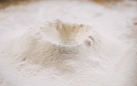 Téléchargez les photos : Gros plan d'un monticule de farine . - en image libre de droit