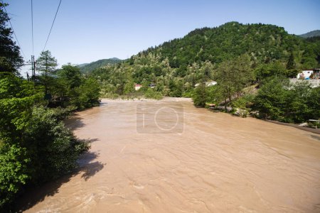 Adzharistskali River near the town of Zeda Makhuntseti in Adjara, Georgia